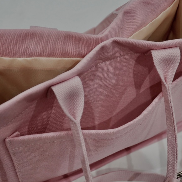 Tote Bag for Women with Compartments, Large Canvas Tote Pink ZHMO laptop bag - Picture 5 of 16